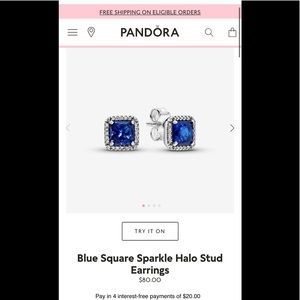 Pandora sapphire earrings